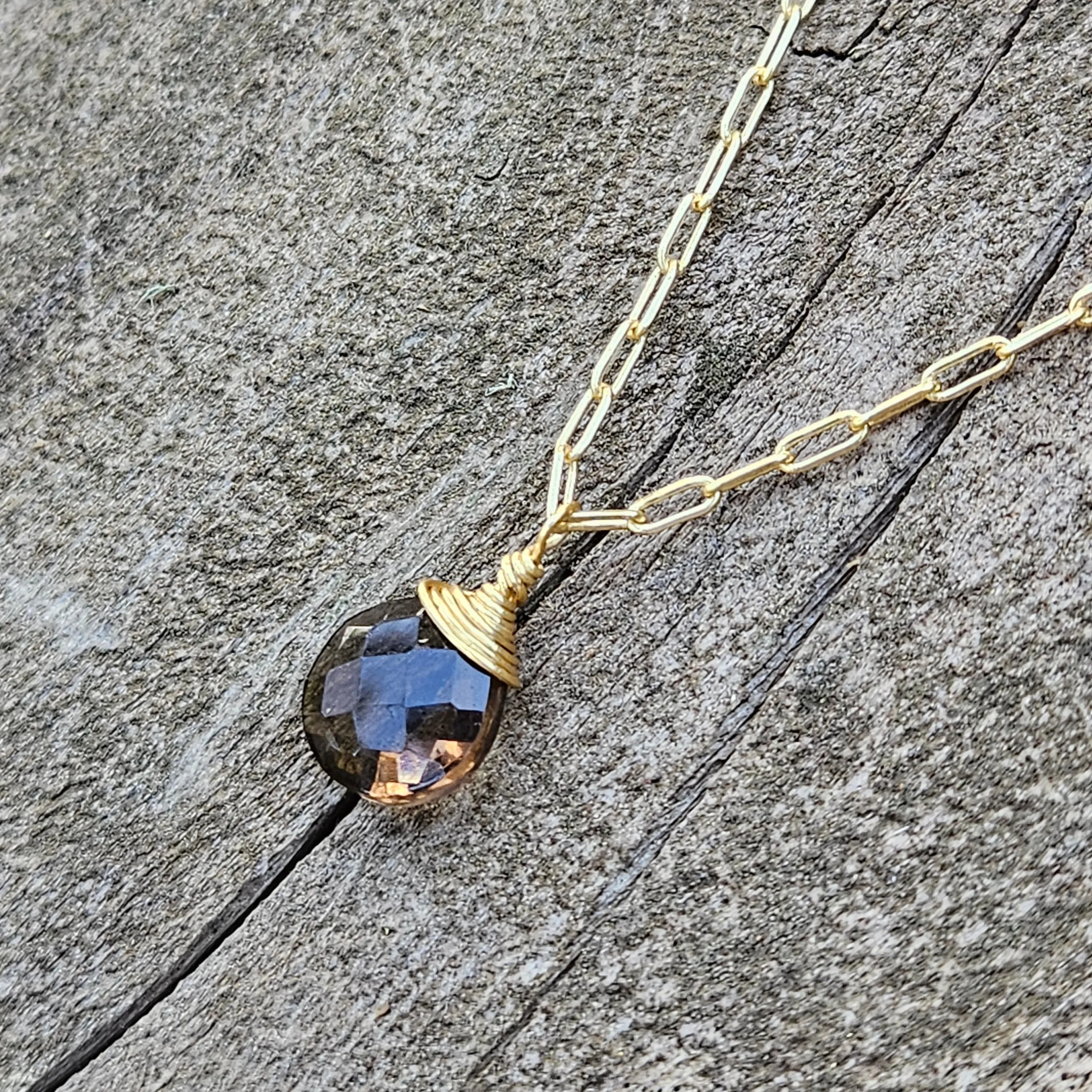 Smokey Topaz Journey Necklace