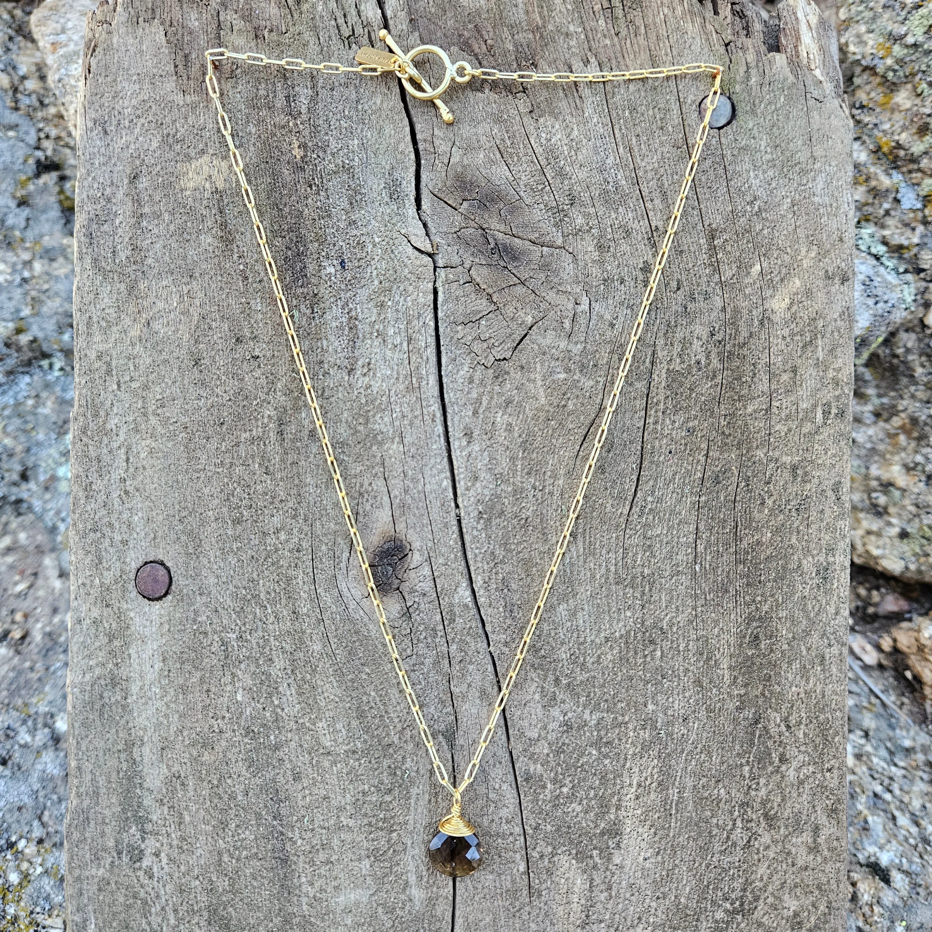 Smokey Topaz Journey Necklace