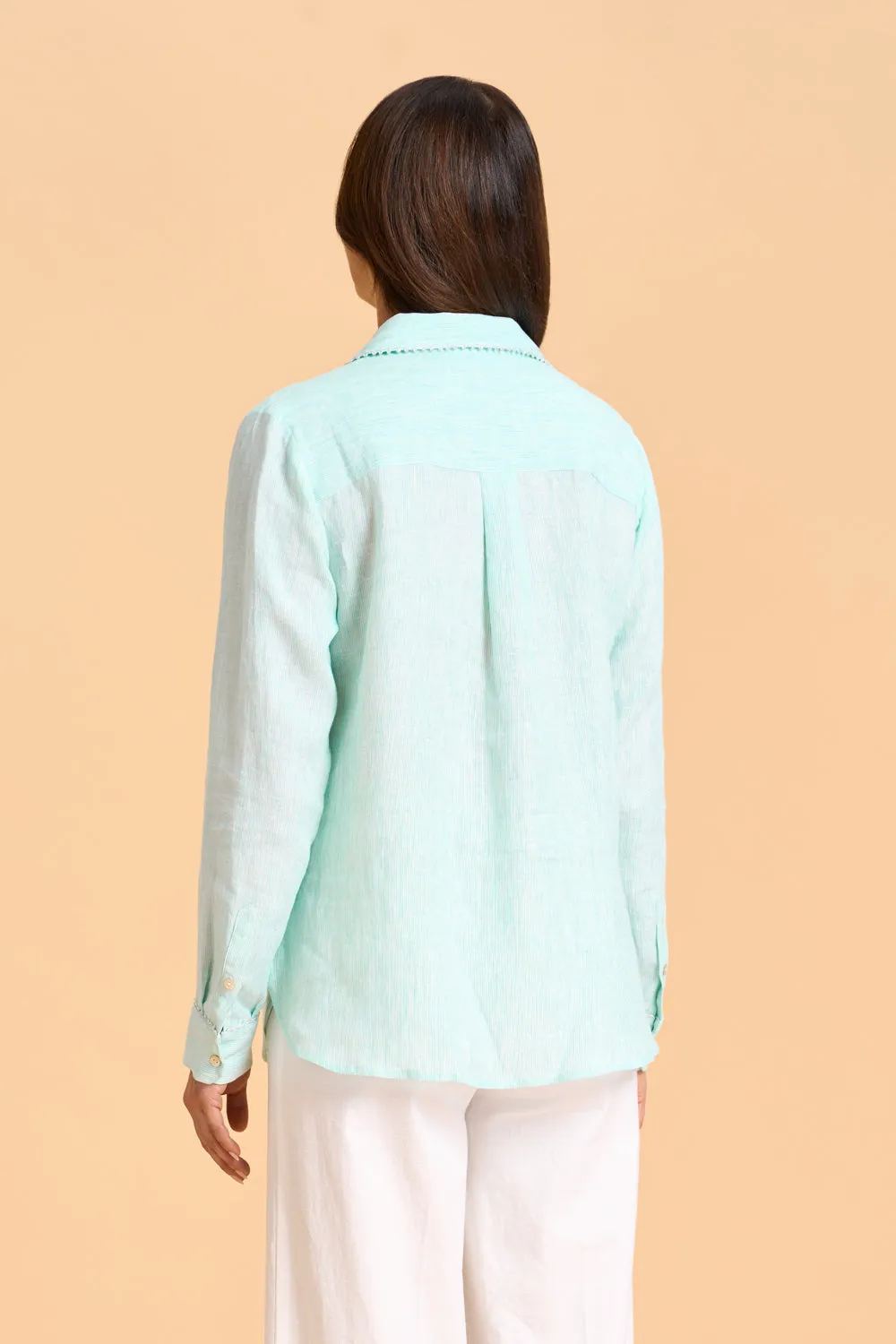 Stripe Linen Shirt - Mint Stripe