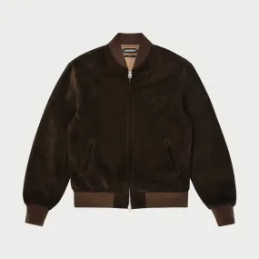 Suede Bomber Jacket (Espresso)