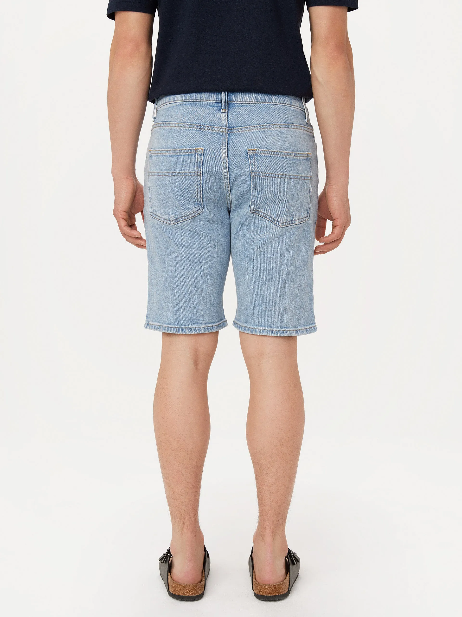 The Adam Slim 10in Short in Washed Blue