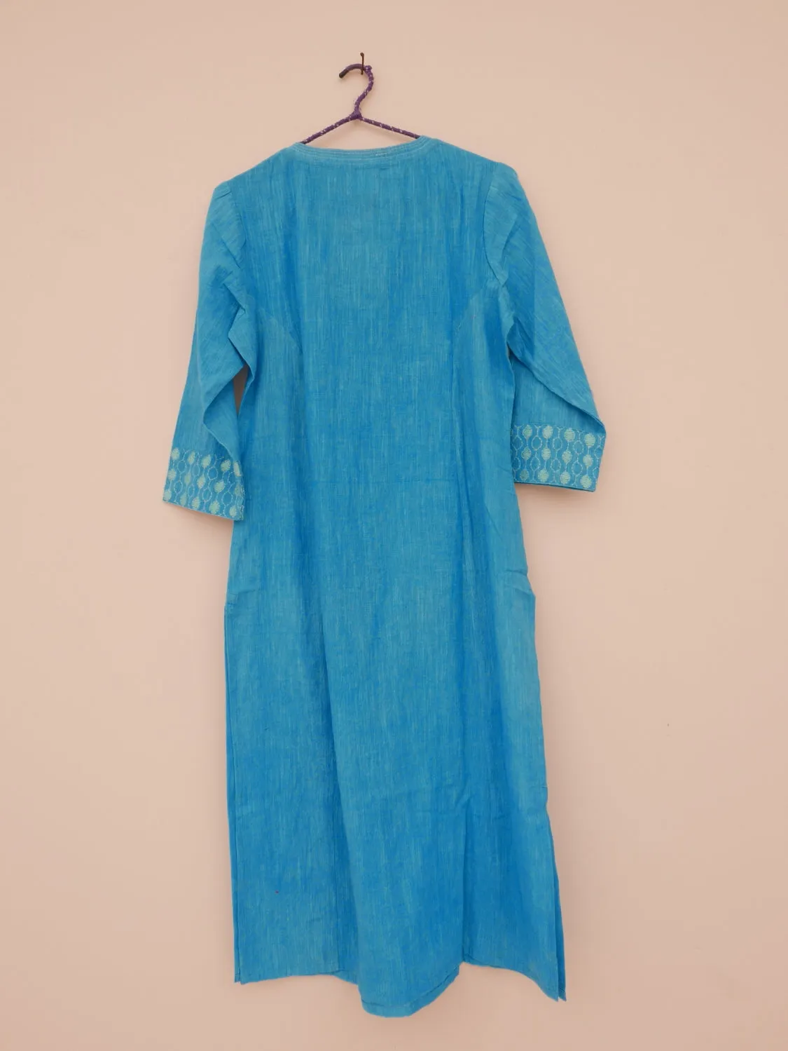 Turquoise Embroidered Kurta