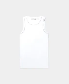 White Erib Tank Top Mens